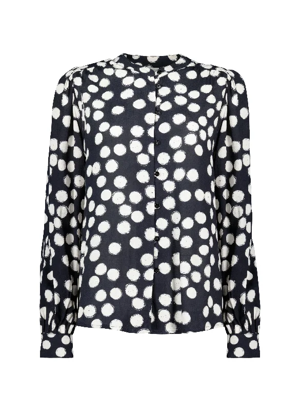 Jaqueline LENZING™ ECOVERO™ Printed Blouse | Black Painted Polka