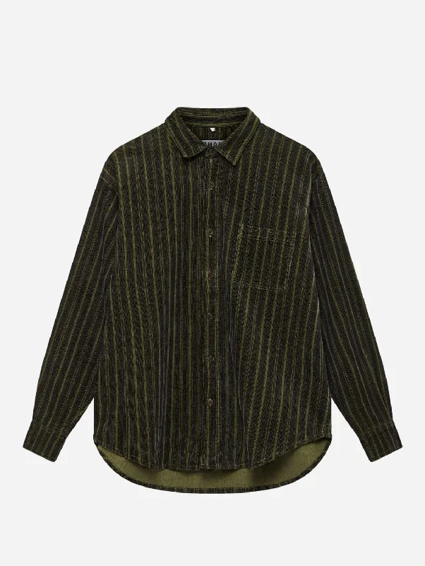 Jax Organic Cotton Cord Shirt | Black Stripe