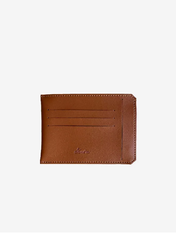 Jasmin Vegan Apple Leather Compact Wallet | Brown