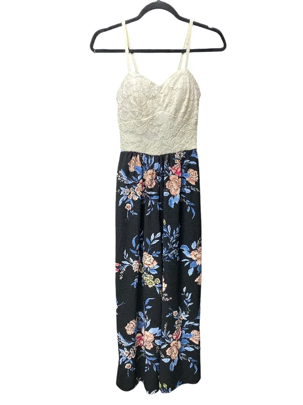 Jumpsuit By Candies In Floral Print, Size: Xs